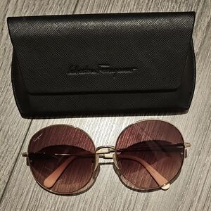 SALVATORE FERRAGAMO Metal Rim Sunglasses